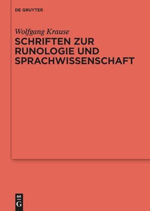 Image du vendeur pour Schriften zur Runologie und Sprachwissenschaft mis en vente par BuchWeltWeit Ludwig Meier e.K.