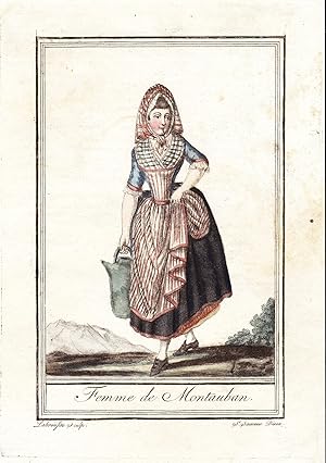 Image du vendeur pour Femme de Montauban" - Tarn-et-Garonne Occitanie / France Tracht Trachten costume gravure mis en vente par Antiquariat Steffen Vlkel GmbH