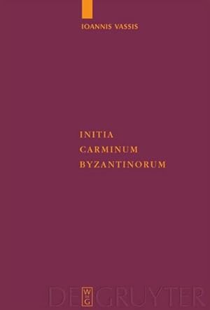 Immagine del venditore per Initia Carminum Byzantinorum venduto da BuchWeltWeit Ludwig Meier e.K.