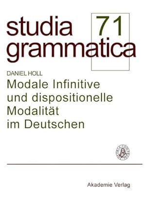 Seller image for Modale Infinitive und dispositionelle Modalitt im Deutschen for sale by BuchWeltWeit Ludwig Meier e.K.