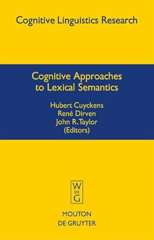 Bild des Verkufers fr Cognitive Approaches to Lexical Semantics zum Verkauf von BuchWeltWeit Ludwig Meier e.K.