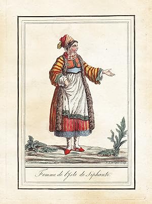 Seller image for Femme de l'Isle de Siphanto" - Sifnos Greece Griechenland island / Tracht Trachten costume for sale by Antiquariat Steffen Vlkel GmbH