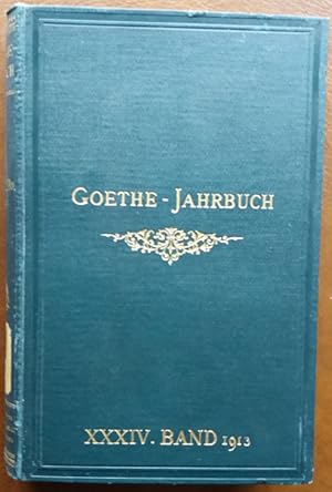Imagen del vendedor de Goethe-Jahrbuch. 34. Band. 1913. a la venta por buch-radel