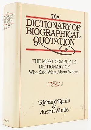 Imagen del vendedor de The Dictionary of Biographical Quotation of British and American Subjects. - a la venta por Antiquariat Tautenhahn