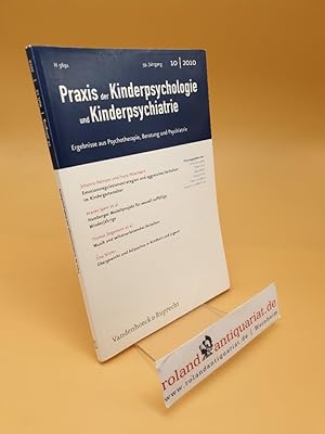 Bild des Verkufers fr Praxis der Kinderpsychologie und Kinderpsychiatrie ; 59. Jahrgang - Heft 1 - 2010 zum Verkauf von Roland Antiquariat UG haftungsbeschrnkt