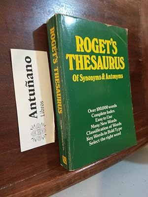 Immagine del venditore per Rogets Thesaurus of Synonyms & Antonyms venduto da Libros Antuano