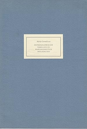 Katalog der Höderlin-Handschriften