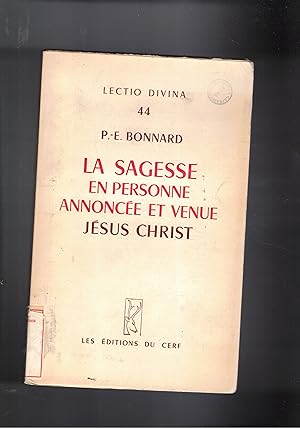 Bild des Verkufers fr La Sagesse en personne annonce et venue Jesus Christ. zum Verkauf von Libreria Gull