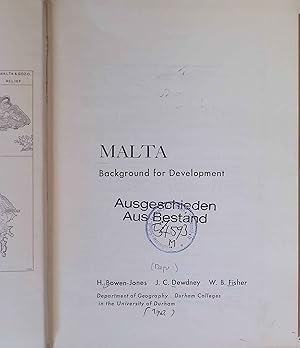 Imagen del vendedor de Malta. Background for Development. a la venta por books4less (Versandantiquariat Petra Gros GmbH & Co. KG)