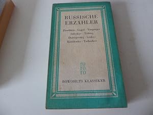 Imagen del vendedor de Russische Erzhler. Puschin, Gogol, Turgenjev, Saltykov, Tolstoj, Dosteojevskij, Leskov, Korolenko, Tschechov. Leinen-Taschenbuch. Rowohlts Klassiker. a la venta por Deichkieker Bcherkiste