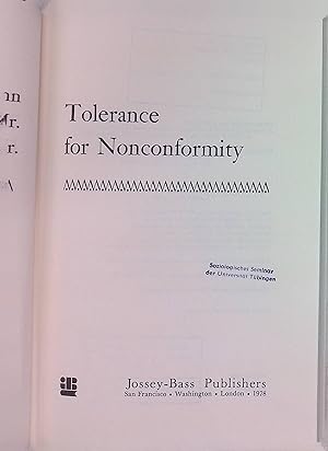 Seller image for Tolerance for Nonconformity for sale by books4less (Versandantiquariat Petra Gros GmbH & Co. KG)