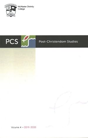 Seller image for Post-Christendom Studies 2019-2020 for sale by GreatBookPrices