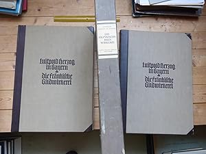 Imagen del vendedor de Die frnkische Bildwirkerei. Mit einundvierzig Tafeln in Farbenlichtdruck und vierzehn einfarbigen Lichtdrucktafeln. Textband und Tafelband. a la venta por Cassiodor Antiquariat