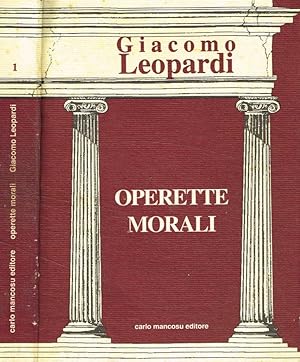 Bild des Verkufers fr Operette morali zum Verkauf von Biblioteca di Babele