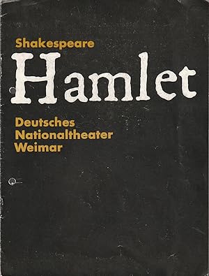 Bild des Verkufers fr Programmheft William Shakespeare HAMLET Spielzeit 1972 / 73 Heft 1 zum Verkauf von Programmhefte24 Schauspiel und Musiktheater der letzten 150 Jahre