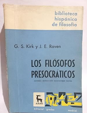 Seller image for Los Filsofos Presocrticos - Primera edicin en castellano for sale by Libros de Ultramar Alicante