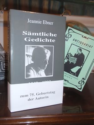 Bild des Verkufers fr Smtliche Gedichte. 1940 - 1993. zum Verkauf von Antiquariat Klabund Wien