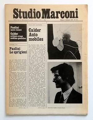 Studio Marconi n. 3-4/1976 Periodico del Centro Giulio Paolini/Alexander Calder