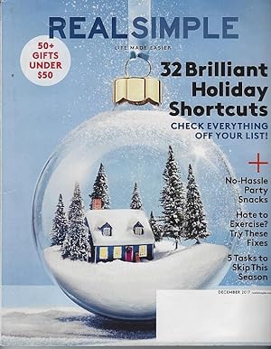 Image du vendeur pour REAL SIMPLE MAGAZINE DECEMBER 2017 mis en vente par Gibson's Books