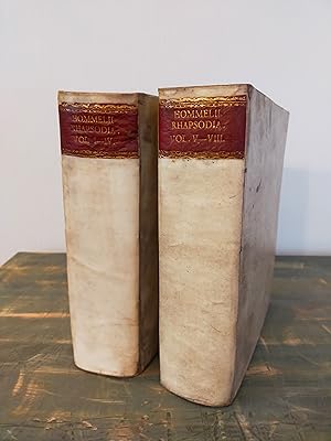 Bild des Verkufers fr Rhapsodia quaestionum in Foro quotidie obvenientium neque tamen legibus decisarum. Volumen I. curavit et praefationem vitamque auctoris adiecit Carolus Gottlob ROESSIG (.et Volumen II.) 7 Teile in 2 Bnden. Komplett. Deutsch / Latein.1787 zum Verkauf von Buecherstube Eilert, Versandantiquariat