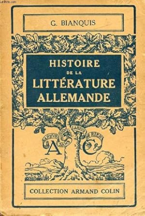 Imagen del vendedor de Histoire de la littrature Allemande a la venta por Ammareal