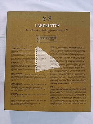 LABERINTOS - ANUARIO DE ESTUDIOS SOBRE LOS EXILIOS CULTURALES ESPAÑOLES - AÑO 2007 - Nº 8 - 9