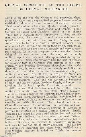 Image du vendeur pour German Socialists as The Decoys of German Militarists. By Adolphe Smith. An original article from The National Review, 1923. mis en vente par Cosmo Books