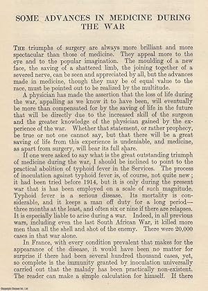 Imagen del vendedor de Some Advances in Medicine During The War. By E. Brown, Captain, R.A.M.C. An original article from The National Review, 1919. a la venta por Cosmo Books