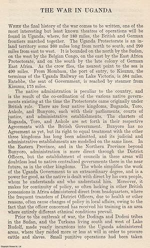 Seller image for The War in Uganda. By H. R. Wallis, C.M.G. An original article from The National Review, 1919. for sale by Cosmo Books