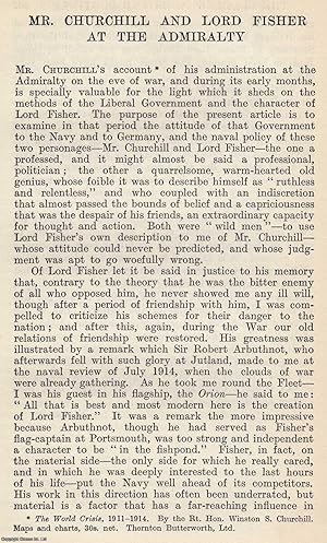 Imagen del vendedor de Mr. Churchill and Lord Fisher at The Admiralty. By H. W. Wilson. An original article from The National Review, 1923. a la venta por Cosmo Books