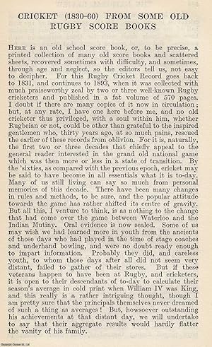 Immagine del venditore per Cricket (1830-60) From some Old Rugby School Score Books. By A. G. Bradley. An original article from The National Review, 1923. venduto da Cosmo Books