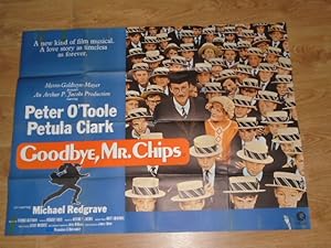 UK Quad Movie Poster: Goodbye Mr. Chips Starring Peter O' Toole & Petula Clark