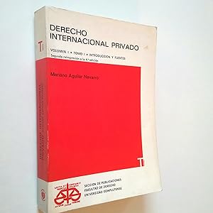 Bild des Verkufers fr Derecho internacional privado. Volumen I. Tomo I. Introduccin y fuentes zum Verkauf von MAUTALOS LIBRERA