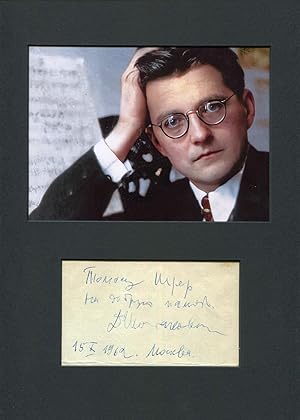 Dmitri Dmitriyevich Shostakovich Autograph | signed cards / album pages