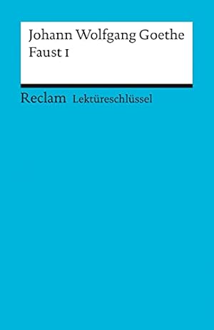 Bild des Verkufers fr Faust 1. Lektüreschlüssel für Schüler zum Verkauf von WeBuyBooks