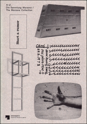 Bild des Verkufers fr A - Z. Die Sammlung Marzona / The Marzona Collection zum Verkauf von Specific Object / David Platzker