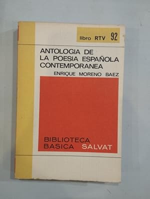 Bild des Verkufers fr Antologa de la poesa espaola contempornea zum Verkauf von Saturnlia Llibreria