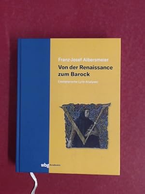 Imagen del vendedor de Von der Renaissance zum Barock. Exemplarische Lyrik-Analyse. a la venta por Wissenschaftliches Antiquariat Zorn