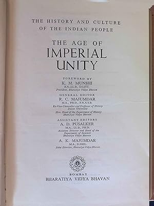 Seller image for The History and Culture of the Indian People: Volume 2. The Age of Imperial Unity. for sale by books4less (Versandantiquariat Petra Gros GmbH & Co. KG)