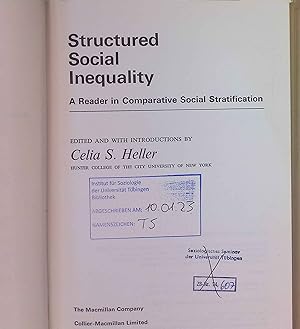 Bild des Verkufers fr Structured Social Inequality: A Reader in Comparative Social Stratification. zum Verkauf von books4less (Versandantiquariat Petra Gros GmbH & Co. KG)