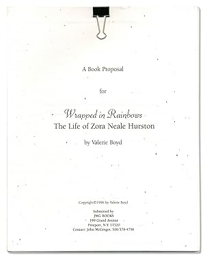 Bild des Verkufers fr A Book Proposal for Wrapped in Rainbows: The Life of Zora Neale Hurston zum Verkauf von Between the Covers-Rare Books, Inc. ABAA
