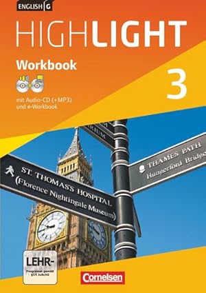 Bild des Verkufers fr English G Highlight 03: 7. Schuljahr Hauptschule. Workbook mit CD-ROM (e-Workbook) und Audios online zum Verkauf von AHA-BUCH GmbH