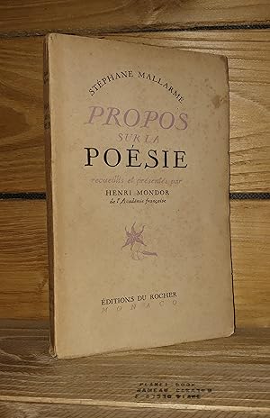 Seller image for PROPOS SUR LA POESIE for sale by Planet's books