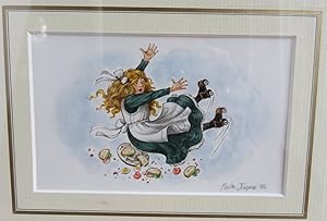 Seller image for ORIGINAL WATERCOLOUR ARTWORK SIGNED IN PENCIL, DATED '86, FOR THE BOOK 'GOOD GIRL GRANNY'. for sale by Roger Middleton P.B.F.A.