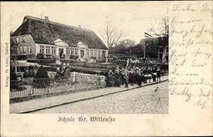 Ansichtskarte / Postkarte Groß Wittensee in Schleswig Holstein, Schule, Schulkinder
