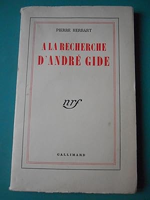 Bild des Verkufers fr A le recherche d'Andre Gide zum Verkauf von Frederic Delbos