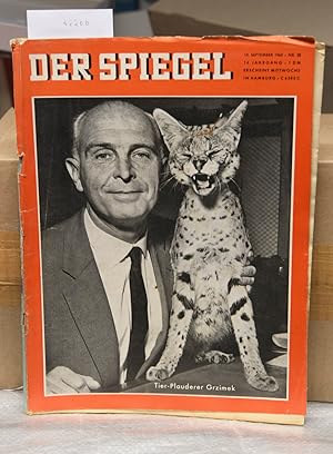 Der Spiegel - 14. Jahrgang Nr.38 - 14. September 1960 (Titel: Tier-Plauderer Grzimek)