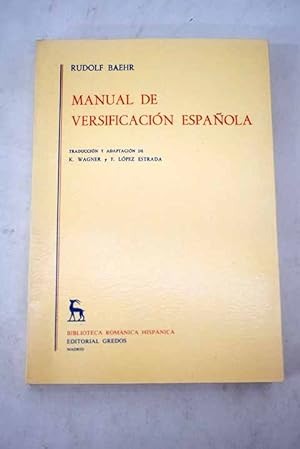 Seller image for Manual de versificacin espaola for sale by Alcan Libros