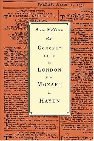 Bild des Verkufers fr Concert Life in London from Mozart to Haydn zum Verkauf von WeBuyBooks