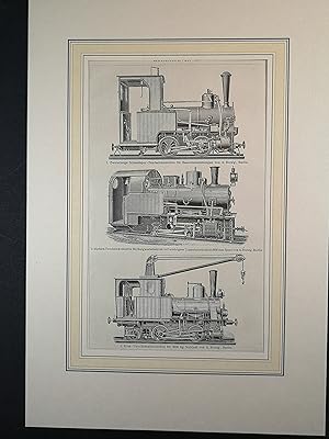 Bild des Verkufers fr Xylographie um 1910. Lokomotiven III. zum Verkauf von ANTIQUARIAT Franke BRUDDENBOOKS